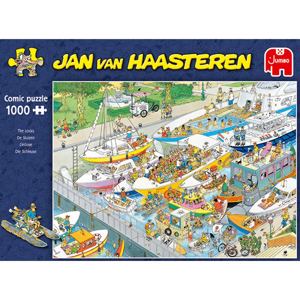 Jumbo Jan Van Haasteren Puzzel De Sluizen - 1000 Stukjes 4 Jumbo Jan Van Haasteren Puzzel De Sluizen - 1000 Stukjes - Afbeelding 2