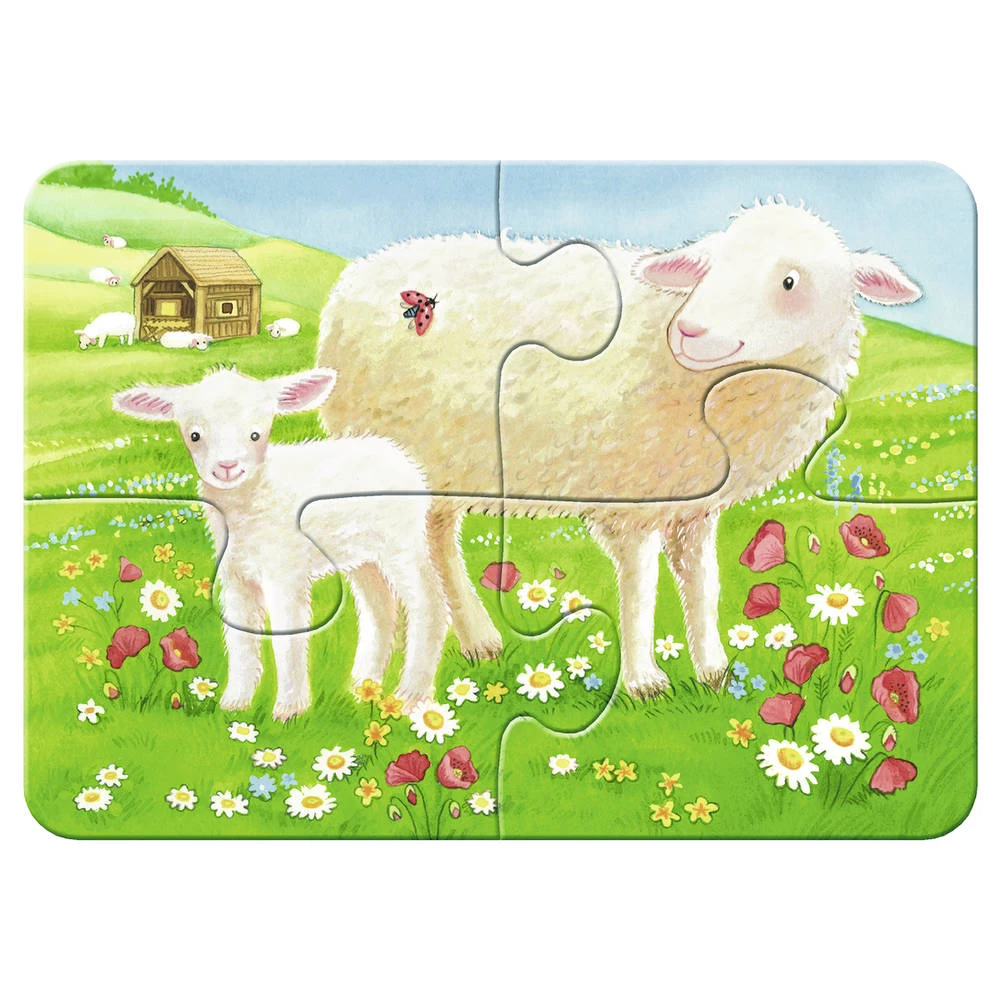Ravensburger 4-in-1 Puzzelset Boerderijdieren - 2 + 4 + 6 + 8 Stukjes 6 Ravensburger 4-in-1 Puzzelset Boerderijdieren - 2 + 4 + 6 + 8 Stukjes - Afbeelding 4