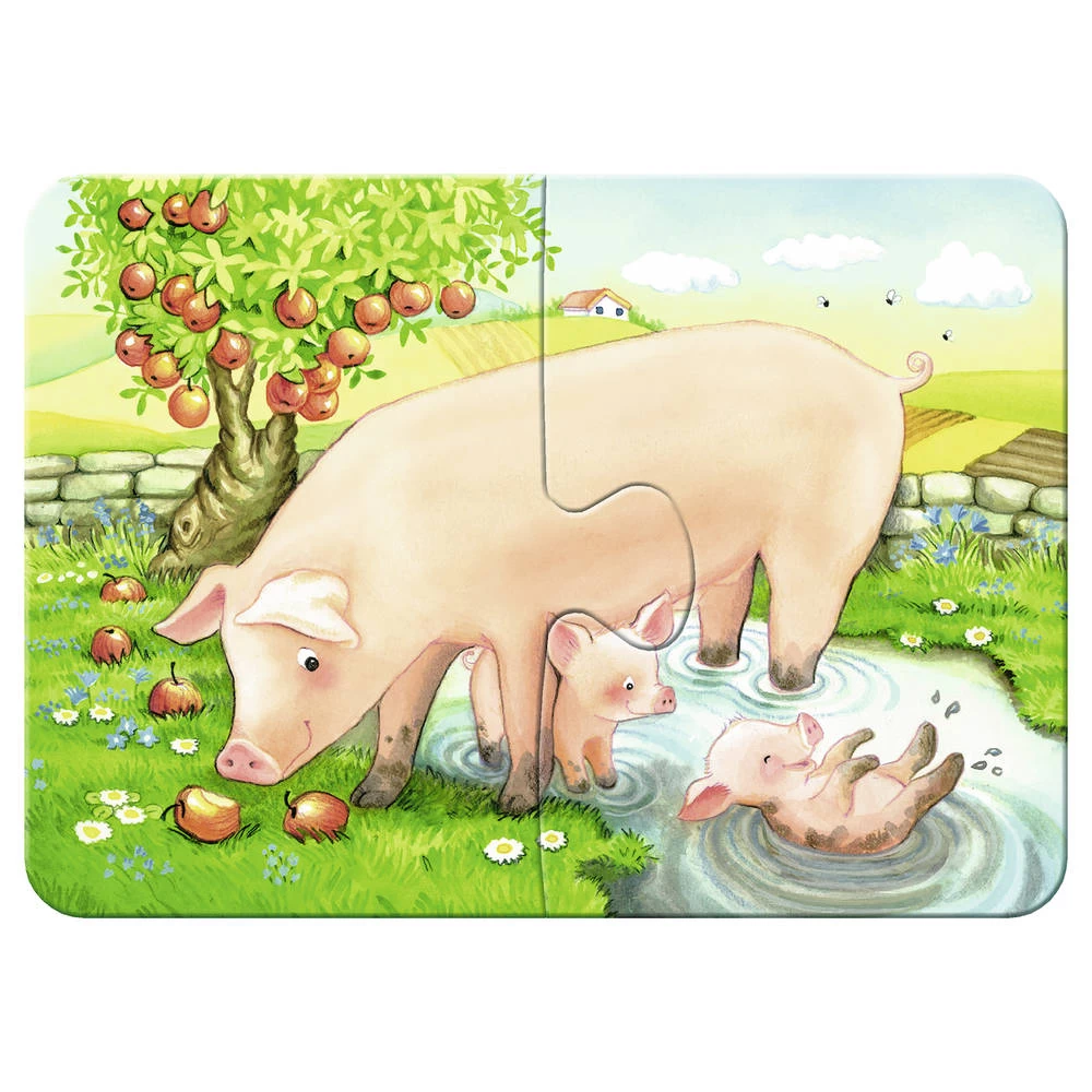 Ravensburger 4-in-1 Puzzelset Boerderijdieren - 2 + 4 + 6 + 8 Stukjes 7 Ravensburger 4-in-1 Puzzelset Boerderijdieren - 2 + 4 + 6 + 8 Stukjes - Afbeelding 5