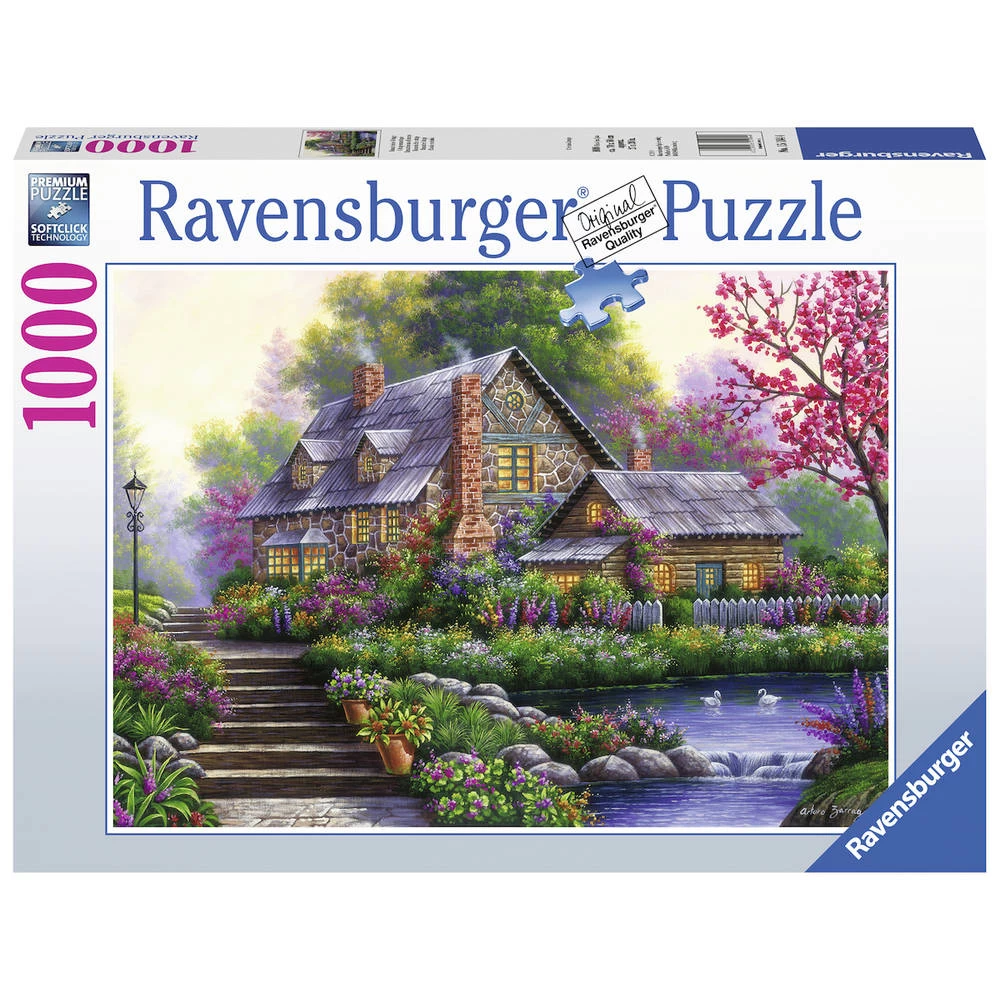 Ravensburger Puzzel Romantisch Huisje - 1000 Stukjes 3 Ravensburger Puzzel Romantisch Huisje - 1000 Stukjes