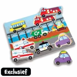 Woodlets Houten Puzzel Voertuigen - 7 Stukjes