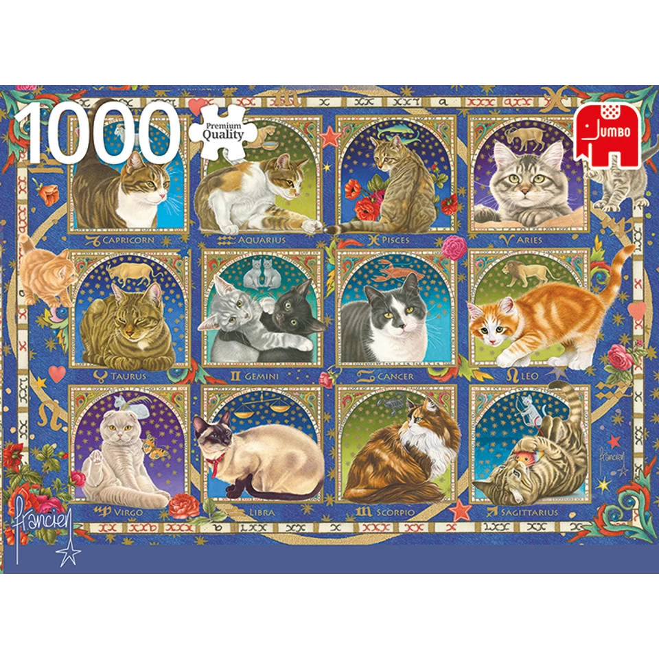 Jumbo Francien Puzzel Katten Horoscoop - 1000 Stukjes 4 Jumbo Francien Puzzel Katten Horoscoop - 1000 Stukjes - Afbeelding 2