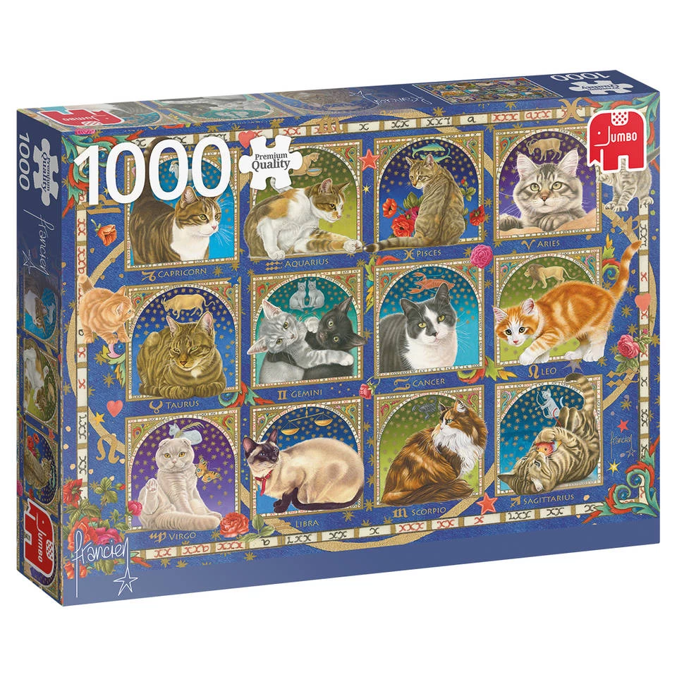 Jumbo Francien Puzzel Katten Horoscoop - 1000 Stukjes 3 Jumbo Francien Puzzel Katten Horoscoop - 1000 Stukjes
