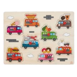 No Brand Knopjespuzzel Foodtruck - 30 X 22,5 Cm