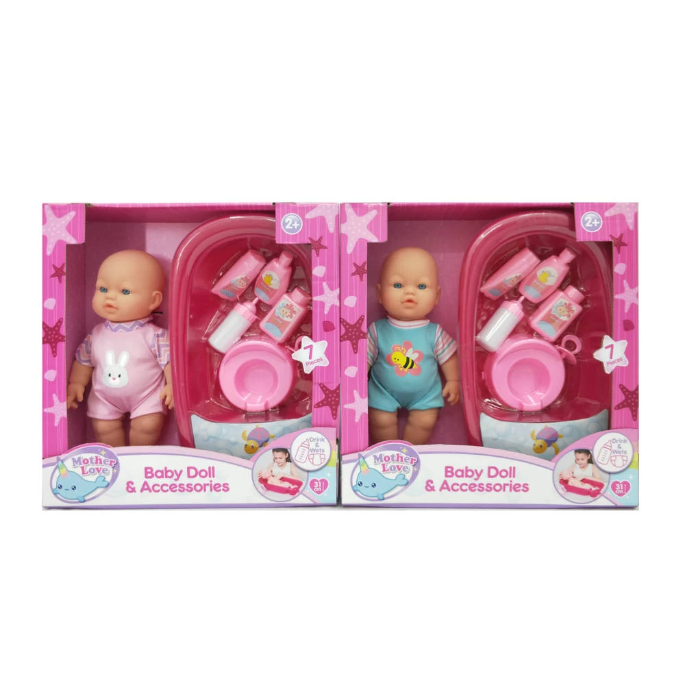 No Brand Mother Love Babypop Met Accessoires - 31 Cm 4 No Brand Mother Love Babypop Met Accessoires - 31 Cm - Afbeelding 2