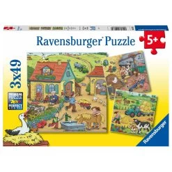 Ravensburger Puzzelset Boerderij - 3 X 49 Stukjes