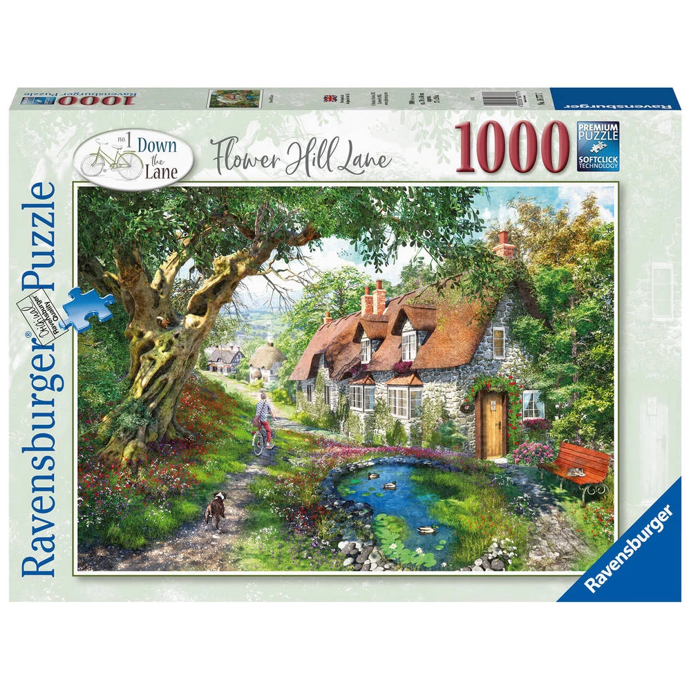 Ravensburger Puzzel Flower Hill Lane - 1000 Stukjes 2 Ravensburger Puzzel Flower Hill Lane - 1000 Stukjes