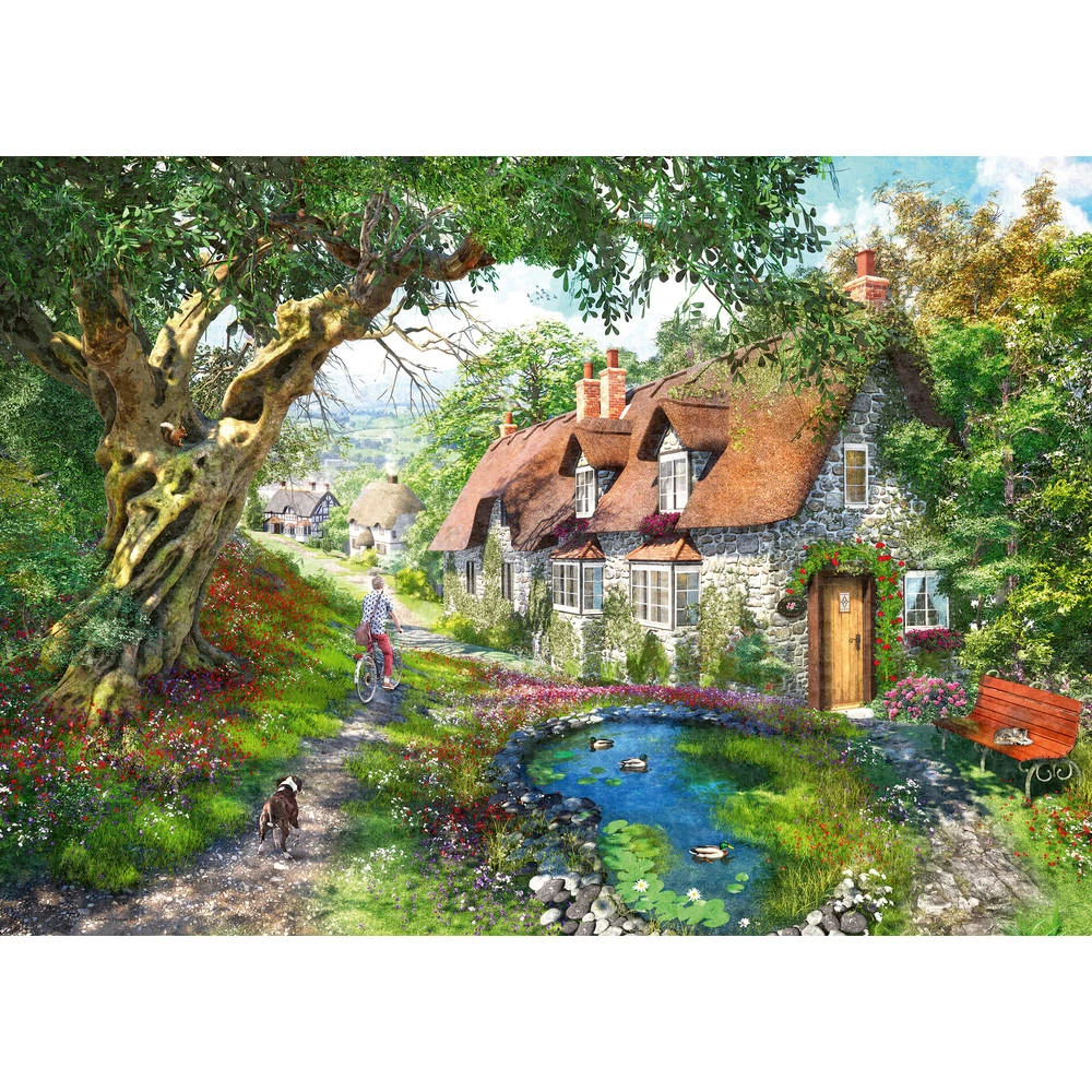 Ravensburger Puzzel Flower Hill Lane - 1000 Stukjes 3 Ravensburger Puzzel Flower Hill Lane - 1000 Stukjes - Afbeelding 2