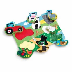 Woodlets Touch & Feel Houten Puzzel Boerderij