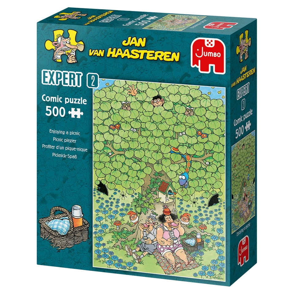 Jumbo Jan Van Haasteren Expert Puzzel Picknick Plezier - 500 Stukjes 6 Jumbo Jan Van Haasteren Expert Puzzel Picknick Plezier - 500 Stukjes - Afbeelding 4