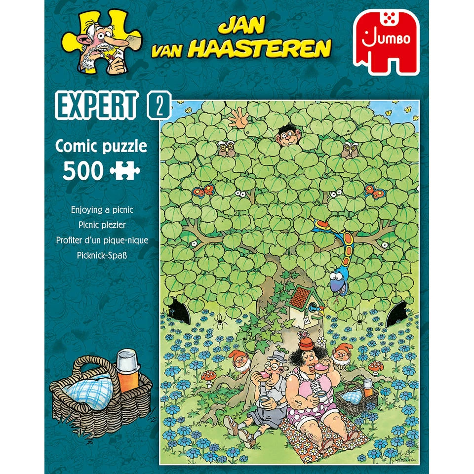 Jumbo Jan Van Haasteren Expert Puzzel Picknick Plezier - 500 Stukjes 4 Jumbo Jan Van Haasteren Expert Puzzel Picknick Plezier - 500 Stukjes - Afbeelding 2