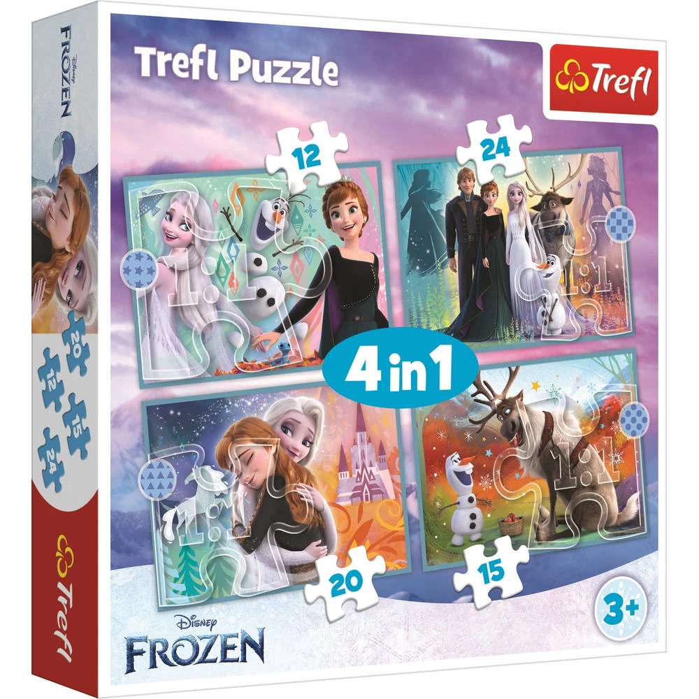 No Brand Trefl 4-in-1 Disney Frozen 2 Amazing World Of Frozen - 12 + 15 + 20 + 24 Stukjes 3 No Brand Trefl 4-in-1 Disney Frozen 2 Amazing World Of Frozen - 12 + 15 + 20 + 24 Stukjes