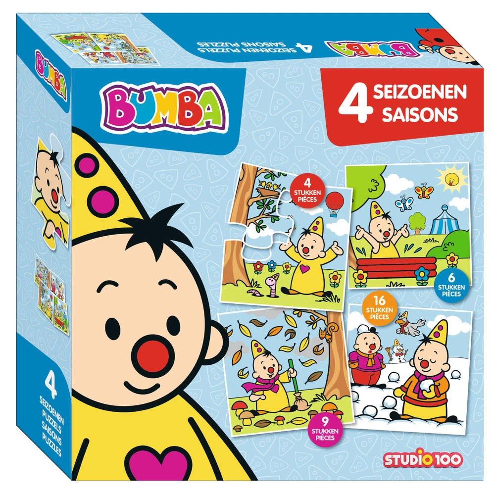 Bumba 4-in-1 Puzzelset 4 Seizoenen 4 + 6 + 9 + 16 Stukjes 4 Bumba 4-in-1 Puzzelset 4 Seizoenen 4 + 6 + 9 + 16 Stukjes - Afbeelding 2