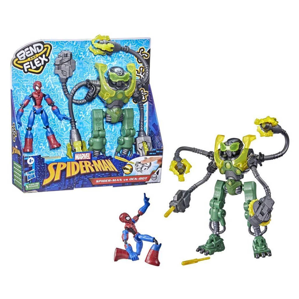 No Brand Spider-Man Buig & Flex Figuur Vs. Ock-Bot 3 No Brand Spider-Man Buig & Flex Figuur Vs. Ock-Bot