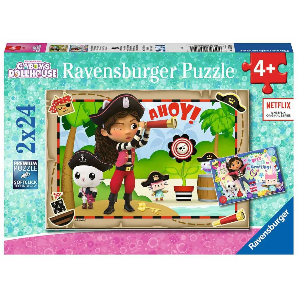 Ravensburger Puzzel Gabby's Poppenhuis - 2 X 24 Stukjes 3 Ravensburger Puzzel Gabby's Poppenhuis - 2 X 24 Stukjes