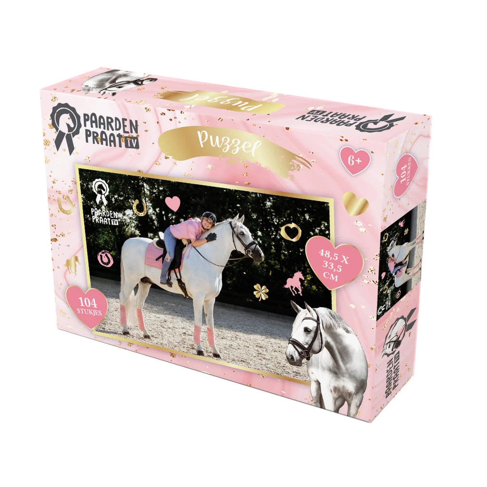 No Brand Paardenpraat Tv Puzzel - 104 Stukjes 4 No Brand Paardenpraat Tv Puzzel - 104 Stukjes - Afbeelding 2